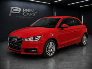 Audi A1 1.0 TFSI 95 KM 2015 czerwone – widok z przodu